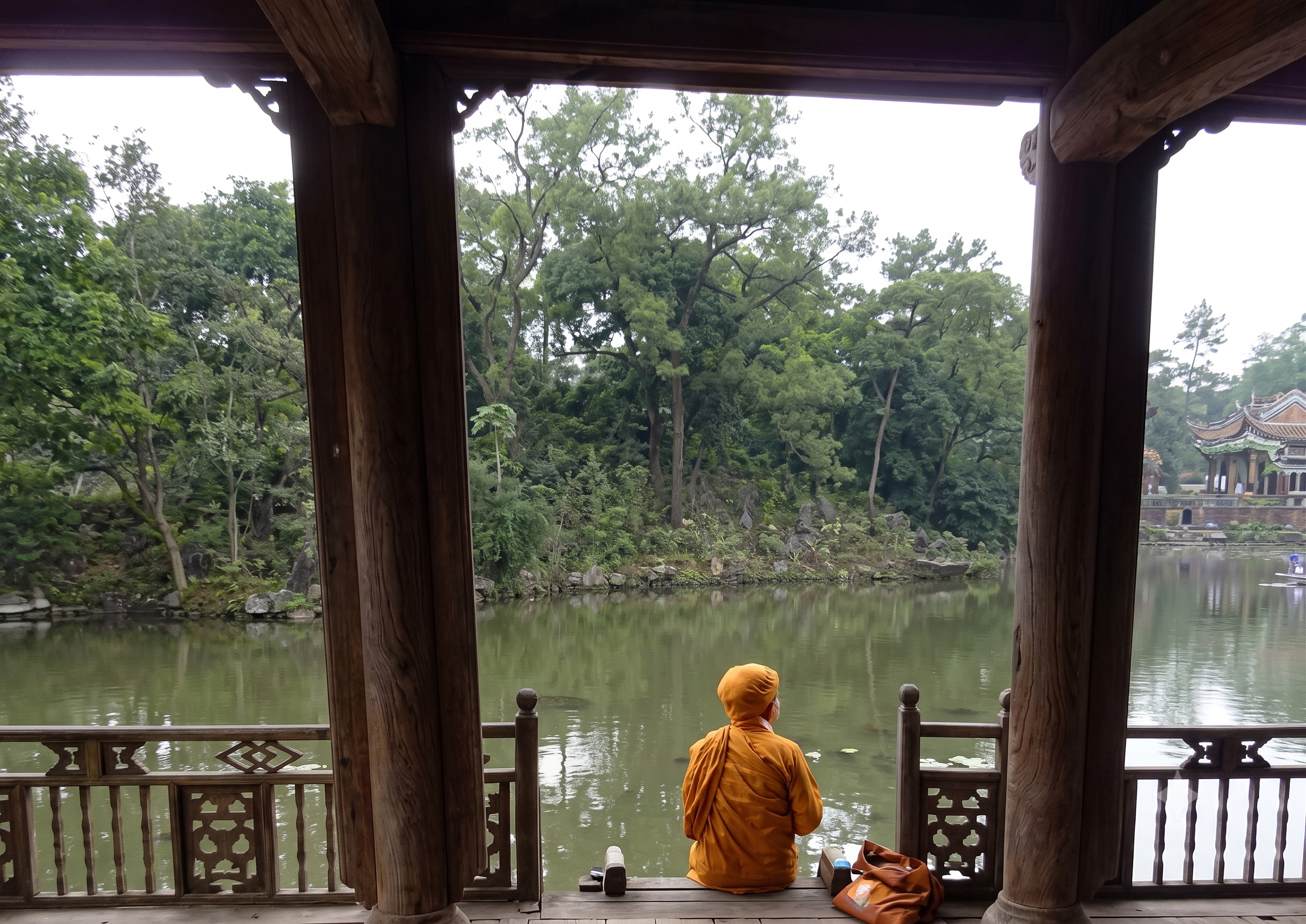 Sitting in contemplation